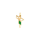 STELLA ring in 14 k gold set with Malachite enamel element